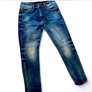 Lucky Brand Blue Skinny Jeans with Distressed Detailing
